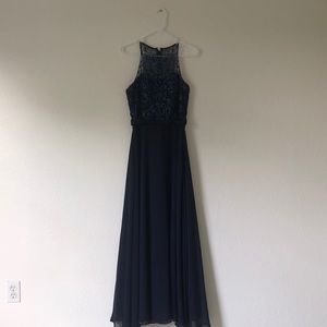 Navy blue long dress